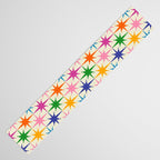 Colorful Retro Starbursts Mid Century Modern Atomic Star Pattern Table Runner Gallery Image 3