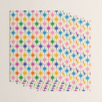 Colorful Retro Starbursts Mid Century Modern Atomic Star Pattern Wrapping Paper Gallery Image 3