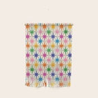 Colorful Retro Starbursts Mid Century Modern Atomic Star Pattern Wall Hanging Gallery Image 1