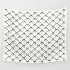 Bows & Ribbons Pattern IV Black and White Wall Tapestry Gallery Image 4