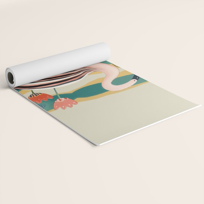 Pink Flamingo Yoga Mat Gallery Image 2