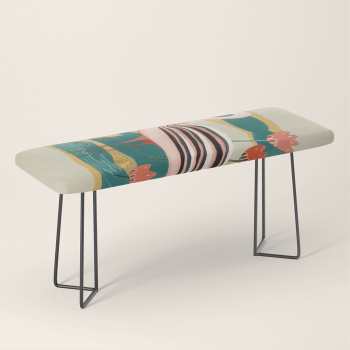 Pink Flamingo Bench Gallery Image 1