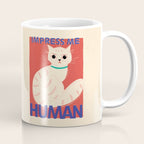 Impress Me Human Vintage Cat, Retro Illustration Coffee Mug Gallery Image 1