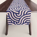 SWIRL Lapis and Almond Table Runner Gallery Image 1