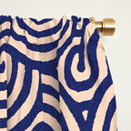 SWIRL Lapis and Almond Window Curtain Gallery Image 2