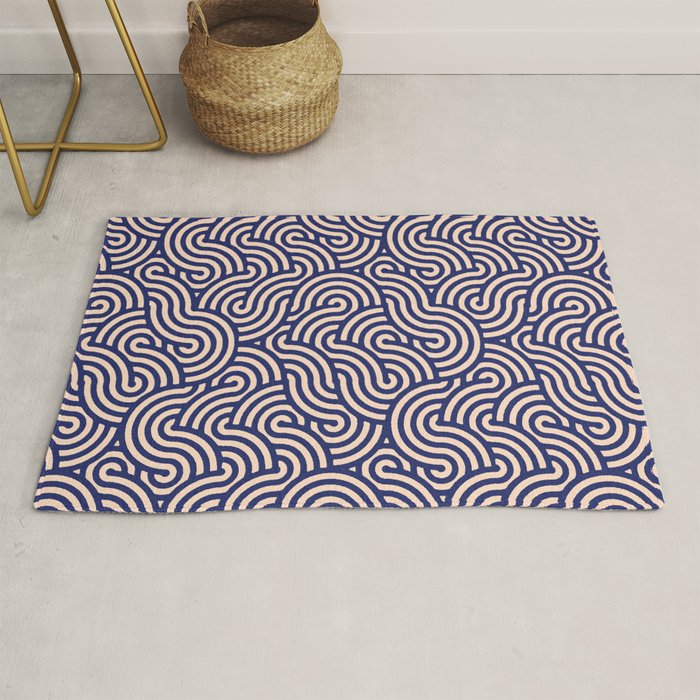 SWIRL Lapis and Almond Rug Gallery Image 1