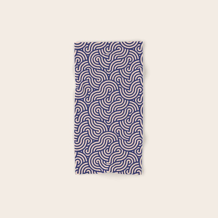 SWIRL Lapis and Almond Bath Towel Gallery Image 1