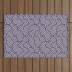SWIRL Lapis and Almond Outdoor Rug Gallery Image 1