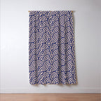 SWIRL Lapis and Almond Window Curtain Gallery Image 3