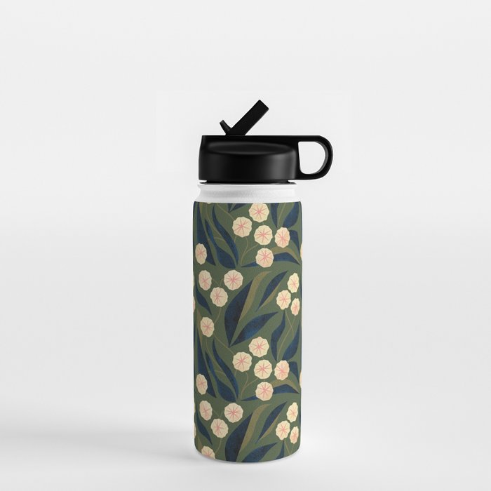 Green Floral Water Bottle Gallery Image 1