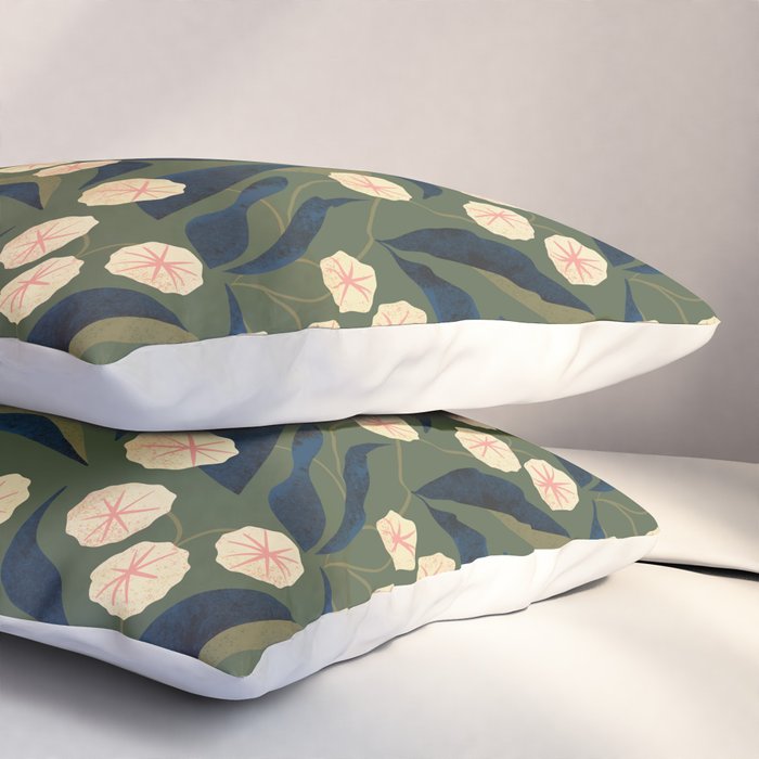 Green Floral Pillow Sham Gallery Image 3