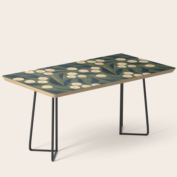 Green Floral Coffee Table Gallery Image 1