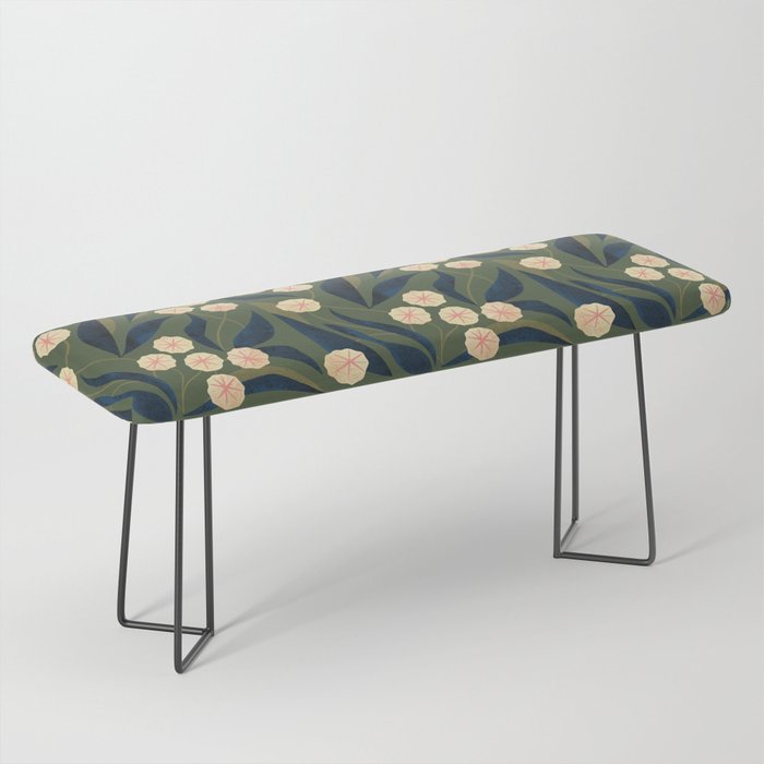 Green Floral Bench Gallery Image 1