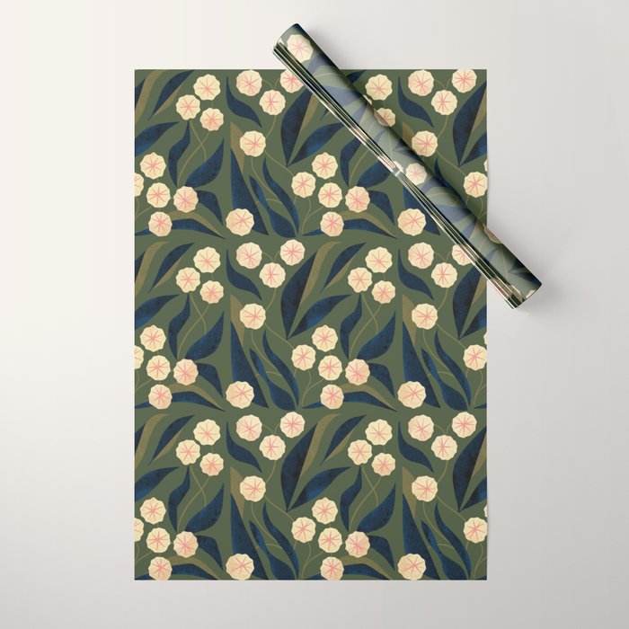 Green Floral Wrapping Paper Gallery Image 1