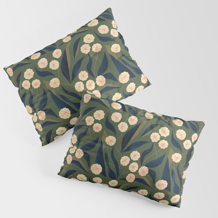 Green Floral Pillow Sham Gallery Image 1