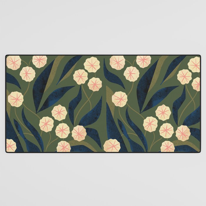 Green Floral Desk Mat Gallery Image 3