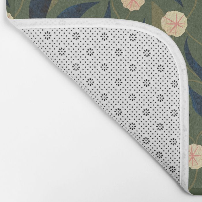 Green Floral Bath Mat Gallery Image 2