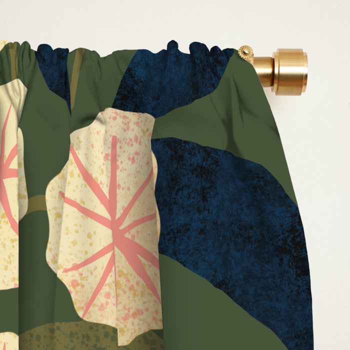 Green Floral Window Curtain Gallery Image 2