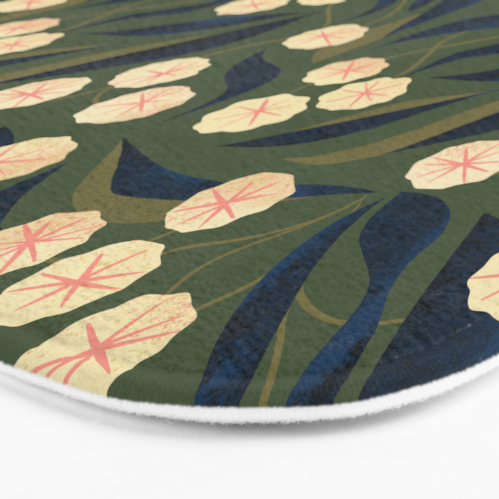 Green Floral Bath Mat Gallery Image 3