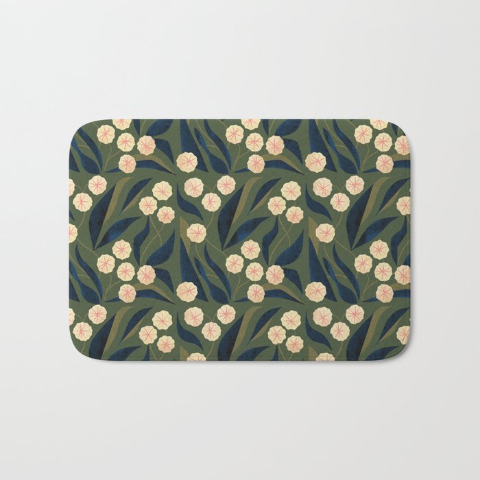Green Floral Bath Mat Gallery Image 1