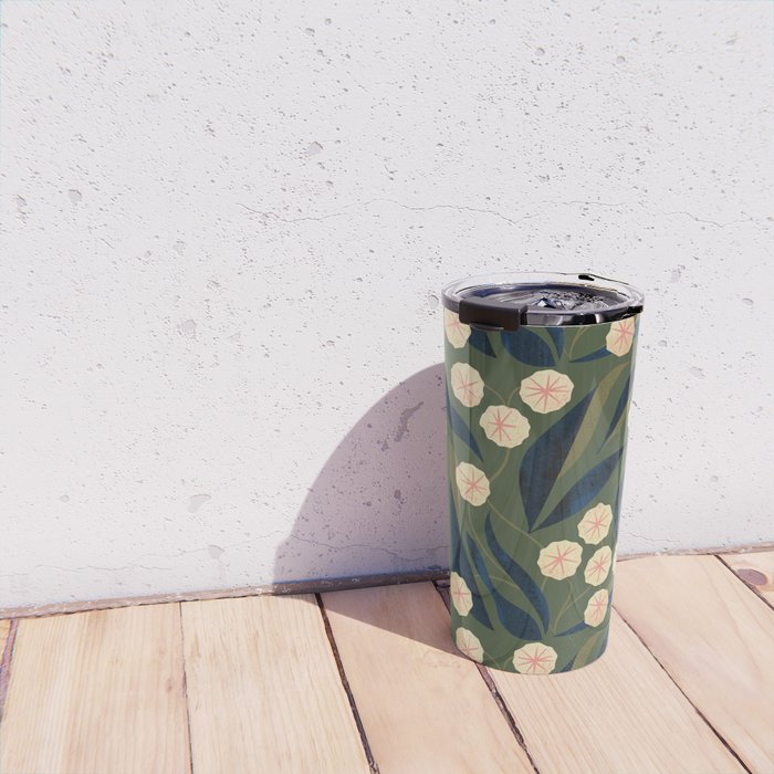Green Floral Travel Mug Gallery Image 4