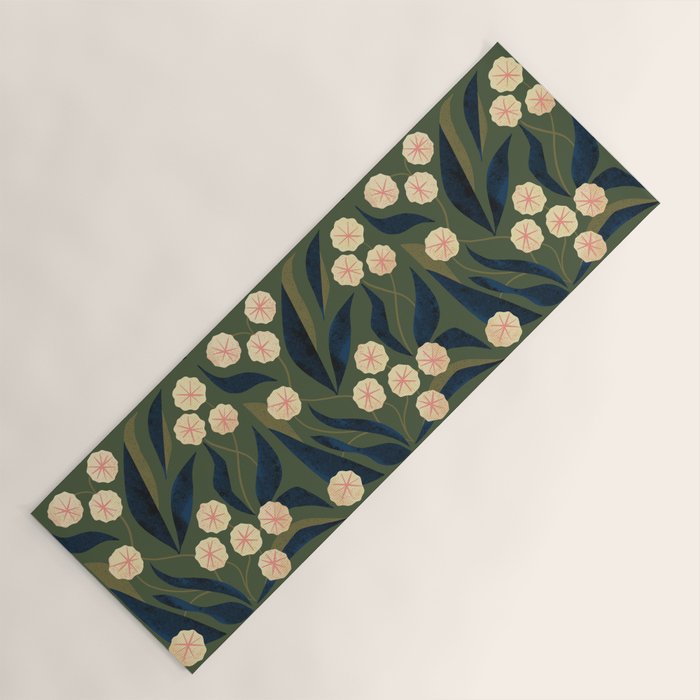 Green Floral Yoga Mat Gallery Image 1