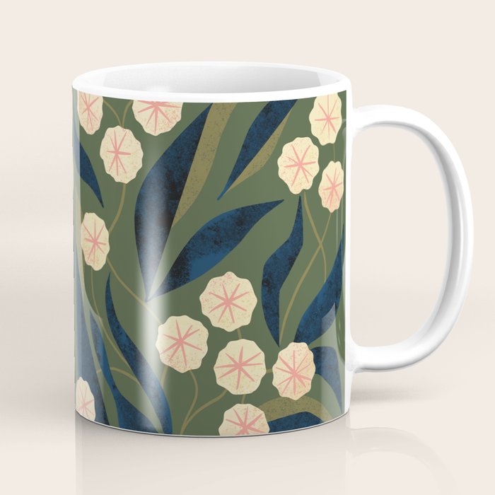 Green Floral Coffee Mug Gallery Image 1