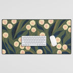 Green Floral Desk Mat Gallery Image 1