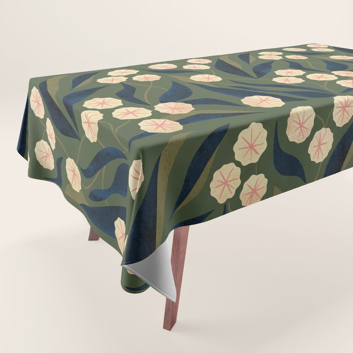 Green Floral Tablecloth Gallery Image 1