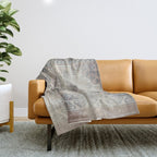 turkish floral - warm neutrals  Throw Blanket Gallery Image 1