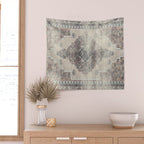 turkish floral - warm neutrals  Wall Tapestry Gallery Image 2