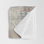turkish floral - warm neutrals  Throw Blanket Gallery Image 3