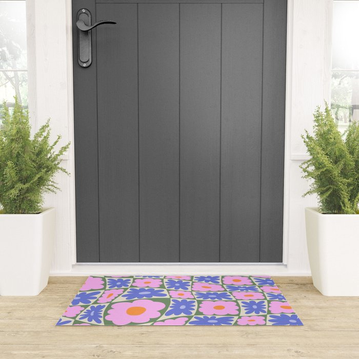 Floral seven Welcome Mat Gallery Image 3