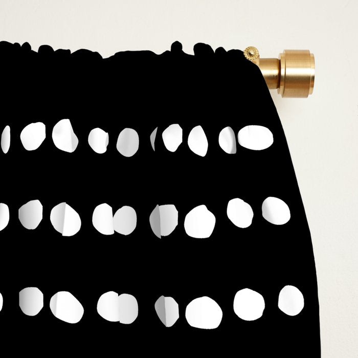 Spotted, African Pattern in Black and White Window Curtain Gallery Image 2