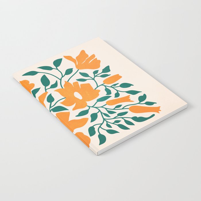 Tangerine & Pine: Matisse Flowers & Leaves Notebook Gallery Image 2