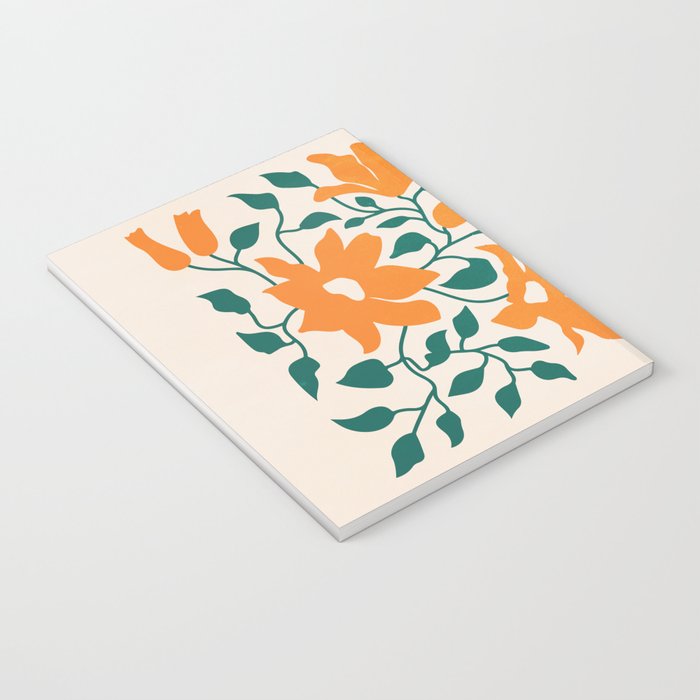 Tangerine & Pine: Matisse Flowers & Leaves Notebook Gallery Image 3