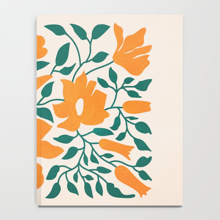 Tangerine & Pine: Matisse Flowers & Leaves Notebook Gallery Image 4