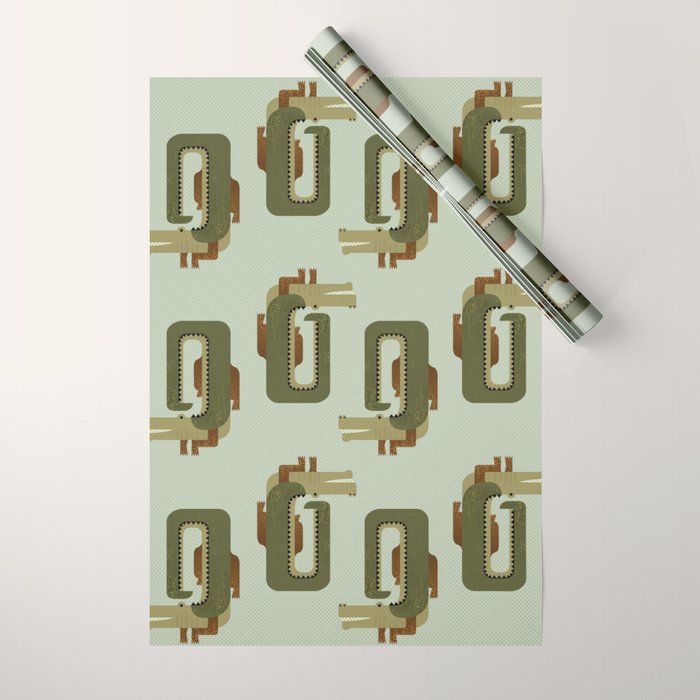 Whimsy Crocodile Wrapping Paper Gallery Image 1