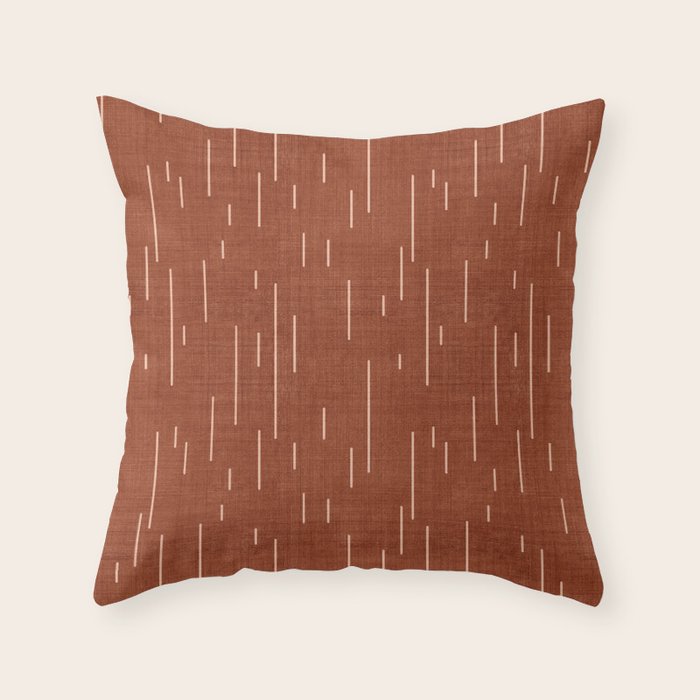 Downpour in Rust Throw Pillow Gallery Image 6