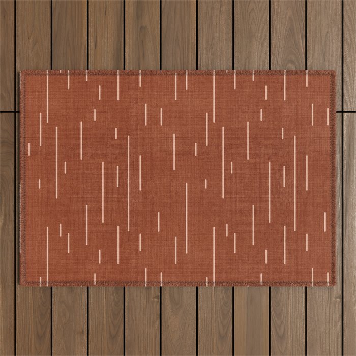 Downpour in Rust Outdoor Rug Gallery Image 1