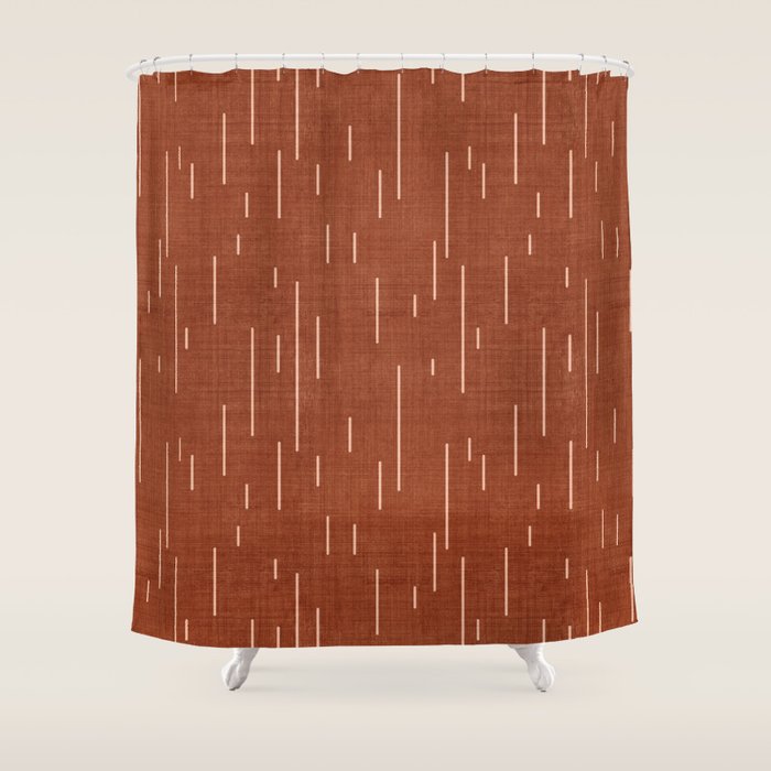 Downpour in Rust Shower Curtain Gallery Image 1
