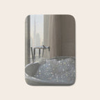 PERFECT MORNING | digital art collage by Yana Potter | bathroom aesthetic | chill and relax vibes  Bath Mat Gallery Image 1
