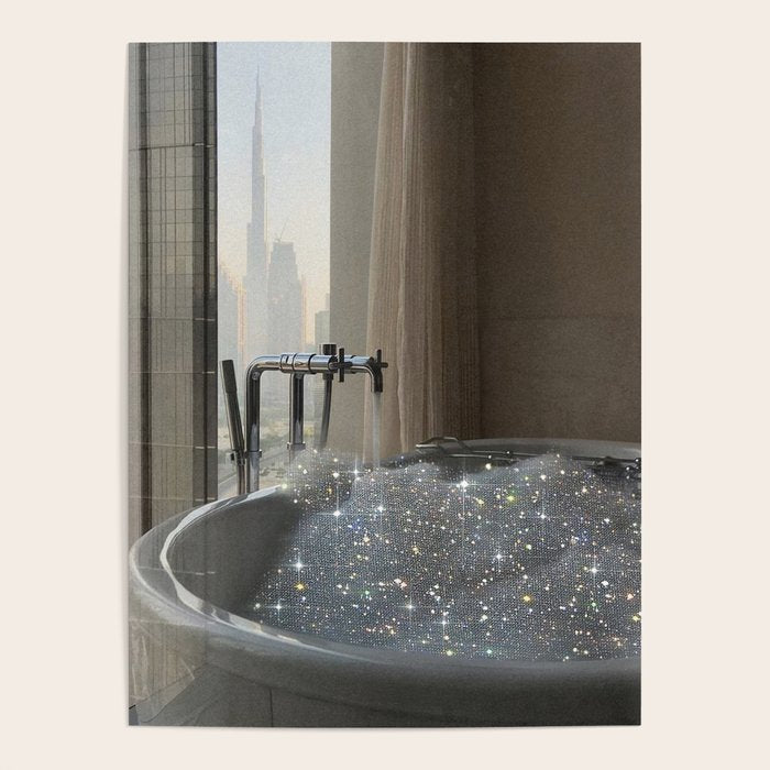 PERFECT MORNING | digital art collage by Yana Potter | bathroom aesthetic | chill and relax vibes  Poster Gallery Image 4