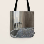 PERFECT MORNING | digital art collage by Yana Potter | bathroom aesthetic | chill and relax vibes  Tote Bag Gallery Image 1