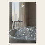 PERFECT MORNING | digital art collage by Yana Potter | bathroom aesthetic | chill and relax vibes  Cutting Board Gallery Image 1