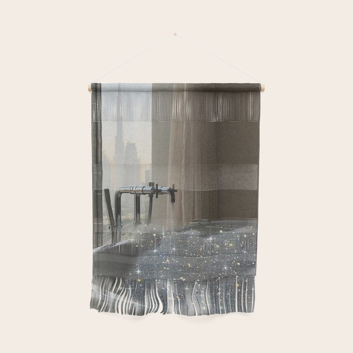 PERFECT MORNING | digital art collage by Yana Potter | bathroom aesthetic | chill and relax vibes  Wall Hanging Gallery Image 1