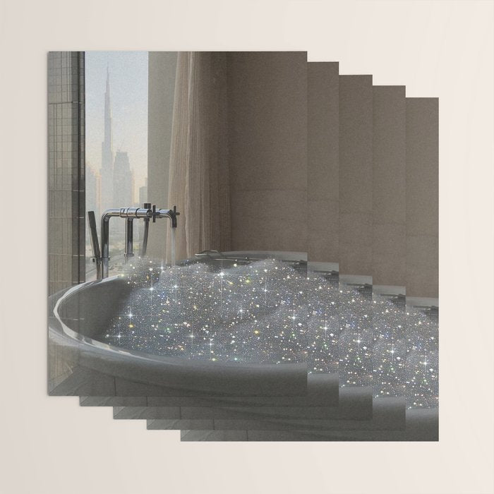 PERFECT MORNING | digital art collage by Yana Potter | bathroom aesthetic | chill and relax vibes  Wrapping Paper Gallery Image 3