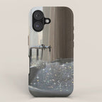 PERFECT MORNING | digital art collage by Yana Potter | bathroom aesthetic | chill and relax vibes  iPhone Case Gallery Image 1