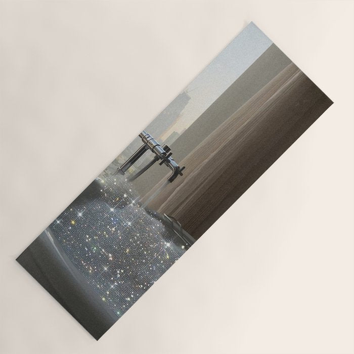 PERFECT MORNING | digital art collage by Yana Potter | bathroom aesthetic | chill and relax vibes  Yoga Mat Gallery Image 1