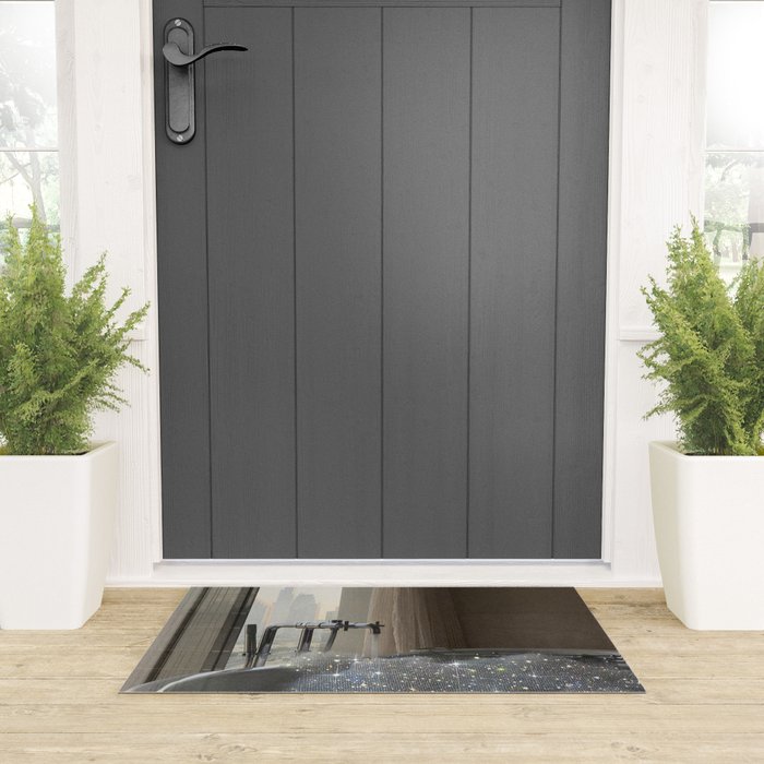 PERFECT MORNING | digital art collage by Yana Potter | bathroom aesthetic | chill and relax vibes  Welcome Mat Gallery Image 3